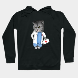 Funny Cat Doctor Hoodie